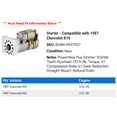thumbnail image 2 of Starter - Compatible with 1987 Chevy R10, 2 of 2
