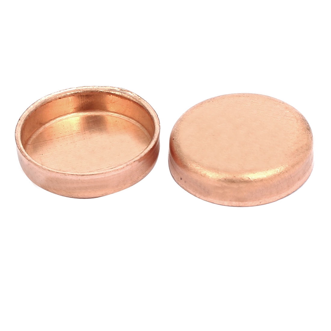 19mmx1mm Copper Pipe Tube End Cap Cover Plumbing Fitting 2pcs