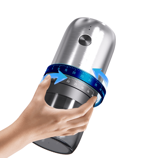 Portable Manual Coffee Grinder, Adjustable Conical Burr Mill with Glass Jar for Travel Camping Home Use
