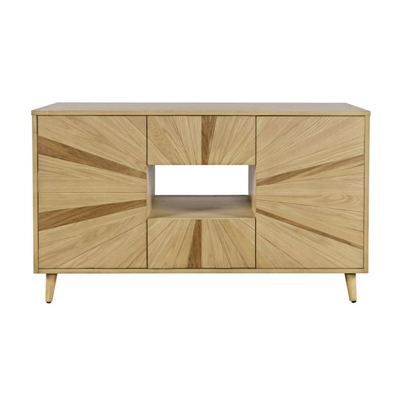Jofran Reece 50" Mid-Century Modern Starburst TV Stand Console Storage Cabinet