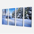 thumbnail image 2 of SUV Car Though Snowy Winter - Landscape Canvas Art Print, 2 of 3