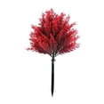 thumbnail image 2 of Linnome Arbre Artificiel d'Extérieur Couvre-Sol Feuilles Rouges 19,7 Pouces Arrangement Festif de Fleurs en Pot pour Jardin, 2 of 6
