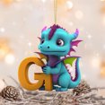 thumbnail image 4 of Christmas Ornament under $5! Xqxayjr Christmas Dinosaur Alphabet Pendant, 26 Letter Dinosaur Ornaments for Party Decor, Acrylic Hanging Decorations for Christmas Tree Home Party Decoration, 4 of 4