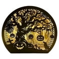 thumbnail image 1 of Halloween Wooden Table Sign Light Up Pumpkin Table Centerpiece Topper for Halloween Table Top Party Decoration Supply, 1 of 5