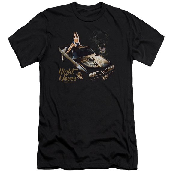 Pontiac Night Moves Premium Adult Slim Fit 30/1 T-Shirt Black