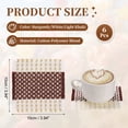 thumbnail image 2 of Uxcell Posavasos Tejidos, Paquete de 6, Soportes de Olla Cuadrados de 4"x4", Posavasos Absorbentes Resistentes al Calor para Bebidas, Burdeos/Blanco/Kaki Claro, 2 of 6