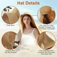 thumbnail image 5 of Sun Hats for Women,Beach Hiking Gardening Fishing Hat with Ponytail Hole Neck Flap Wide Brim Outdoor Sun Protection, Womens Visor, Floppy Sun Hats for Women,Head Umbrella Hat,Wide Brim Sun Hat, 5 of 6