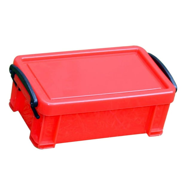 Muebles de Almacenamiento de Cocina Caja de Pestillo de 0.5L Colorida con Tapa Contenedor Seldo para Alimentos Caja de Canasta, Caja de Almacenamien rojo perfecl Estuche de almacenamiento de cierre