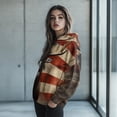 thumbnail image 2 of COEQINE Oversized Women's Hoodies Sweatshirts Long Sleeves Loose Comfy Cozy Pullover American Flag and The Deer Fashion Y2K Lightweight Printing Casual Fall winter Outfits Clothes, XL, 2 of 7