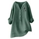 thumbnail image 2 of ICHUANYI Clearance Women's Fashion Casual T-Shirt Short Sleeve V-Neck Sweatshirt Tops Blouse(Green, XXL) ICHUANYI WER2023081116317, 2 of 3