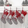 thumbnail image 3 of Christmas Decorations, Thick Knit Christmas Socks Gift Bag Santa Snowman Deer Socks 1pcs-Red, 3 of 5
