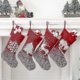 thumbnail image 3 of Christmas Decorations, Thick Knit Christmas Socks Gift Bag Santa Snowman Deer Socks 1pcs-Red, 3 of 5