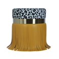 thumbnail image 2 of TOV Furniture Ajani Citron Jaune et Imprimé Léopard Pouf Rembourré, 2 of 9