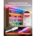 thumbnail image 2 of VEVOR 20-Pack 3.3 ft/1M V Shape LED Aluminum Channel, with Milky Cover, End Caps and Mounting Clips, Aluminum Profile for LED Strip Light Installations, Easy Installation, for Under Cabinet Counter, 2 of 9