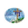 thumbnail image 7 of Nmdmisc 25Pcs He is Risen Oval Paper Plates 10.6" X 12.6" Disposable Plates Easter Cross Paper Plates Easter Tableware for Spring Lily Floral Religion Christ Easter Day Party Decorations, 7 of 7