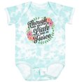 thumbnail image 3 of Inktastic Though She Be but Little She is Fierce with Flower Circle Illustration Girls Baby Bodysuit, 3 of 5