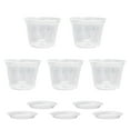 thumbnail image 5 of Hvmvliv Clear Orchid Pots 5Pcs Transparent Planting Pots with Holes Plastic Planting Cultivation Pots Breathable Flower Plant Nursery Pot with Trays Garden Supplies Multicolor, 5 of 9