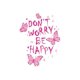 thumbnail image 2 of 1pc Women'S Casual Crew Neck T-Shirt with Pink Butterfly Print - Polyester Knit Fabric, Medium Stretch, Animal Pattern, All-Season Comfort Fit, 2 of 6