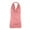 Orange, variant on Pitauce Summer Tops for Women Solid Color V-Neck Halter Sleeveless T-Shirt Draped Front Backless Summer Beach Tank Tops
