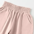 thumbnail image 3 of Generic Girls Straight Leg Wide Leg Pants Elastic Waist Casual Classic Long Pants Solid Trendy Comfy Soft Slacks for 3-15 Years, 3 of 6