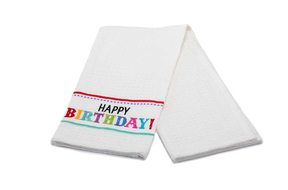 Happy Birthday Decorations Red Hand Towel Kitchen Towel Birthday Hand Towel Bathroom Towel