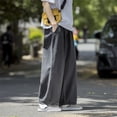 thumbnail image 2 of Pantalones vaqueros Cargo de pierna ancha para hombre, Jeans sueltos, rectos, holgados, ropa de calle de hip hop, monopatín, pantalones vaqueros neutros, 2 of 5