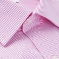 thumbnail image 3 of Modena Men's M231DDSS Classic Fit Short Sleeve Gingham Dress Shirt - Pink - 18 Tall, 3 of 3