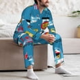 thumbnail image 7 of Sikiie Transportations With Cute Animals Mens Pajama Set, Soft Warm Long Sleeve Sleepwear, Cozy Button-Down Pjs for Men-, 7 of 7
