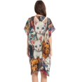 thumbnail image 3 of BZSMCE Women Creatively Feline and Canine Friends Print Beach Cover-ups Size:S-2XL, 3 of 7