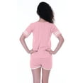 thumbnail image 4 of Moomaya Womens Plain Nightwear Set w/ Shorts Cotton Sleepwear 2 Pcs Nightdresses, 4 of 7
