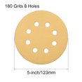 thumbnail image 2 of Uxcell 180 Grits 8-Holes Sanding Discs Hook and Loop Wet Dry Sandpaper Sander Aluminum Yellow 15pcs, 2 of 5