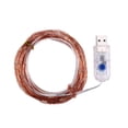 thumbnail image 4 of Cadena de luces, cable de cobre USB, 100 cuentas LED lámpara de fiesta, control remoto, 8 modos, luz decorativa, 10 m Sweethay HA1354-01B, 4 of 7
