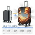 thumbnail image 6 of Lsque Red And Gray Flame Fox Printed Luggage Cover, Travel Luggage Protector,Scratch and Dirt Resistant, Fits 18-32 Inch Luggage - Large, 6 of 9