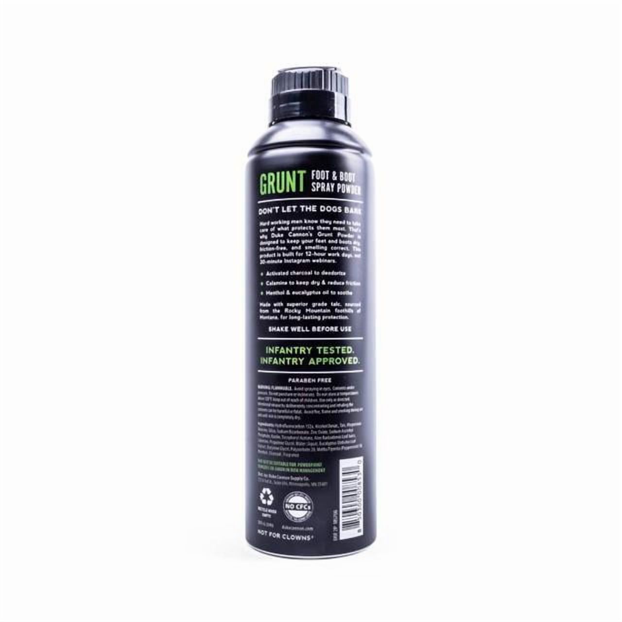 Duke Cannon 9019622 7 oz Grunt Powder Boot & Foot Powder