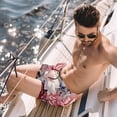 thumbnail image 2 of luoweisi Men's Beach Shorts Quick Dry Swim Trunks with Mesh Lining Art Flowers L, 2 of 5