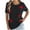 Black, variant on ZyeKqe Womens Short Sleeve Sweaters Heart Print Crewneck Pullover Knit Tops Lightweight Summer Tops