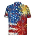 thumbnail image 3 of Jinhomg Mens Hawaiian Beach Shirt Big And Tall Comfy Short Sleeve Button Down Shirts 2025 Novelty Red White And Blue American Flag Tops Casual Summer Vacation Wear Yellow XXXXL, 3 of 5