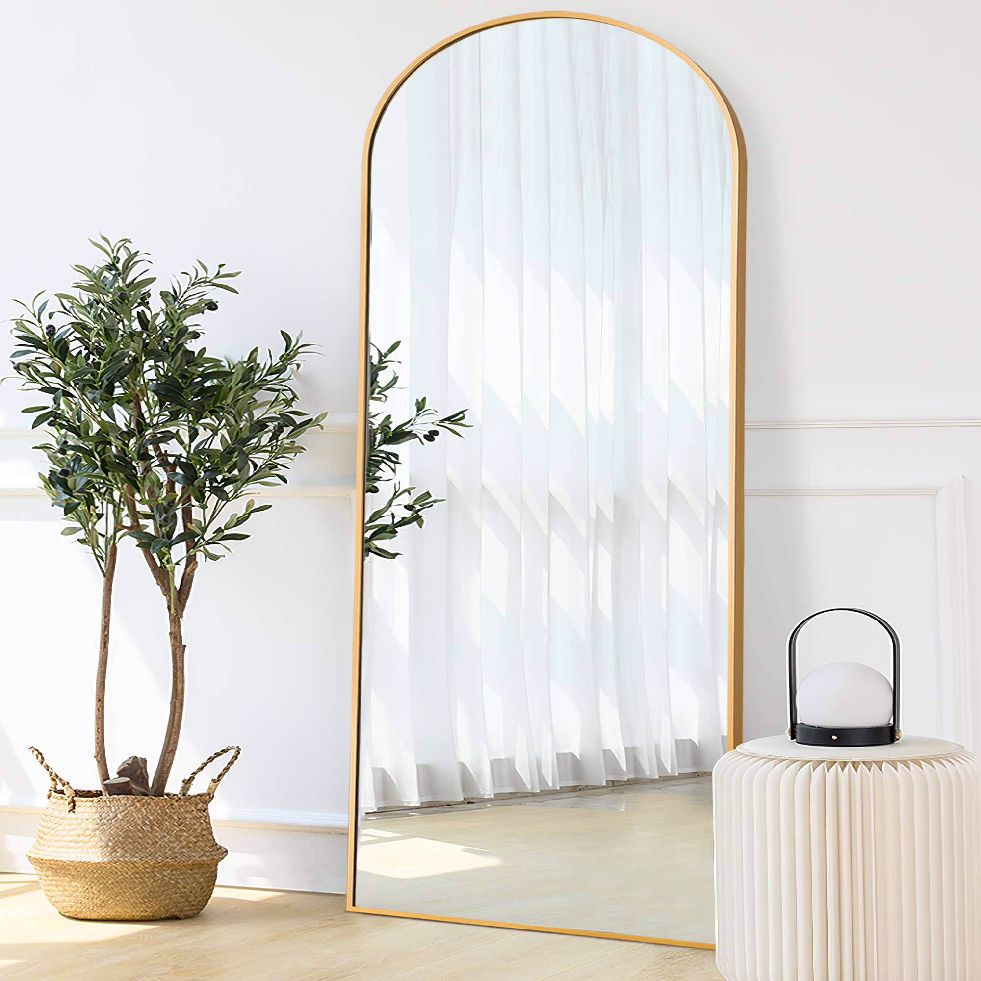 71" x 24" Floor Mirror Arch Standing Mirror Full Length Mirror Large Mirror for Bedroom Living room,Gold