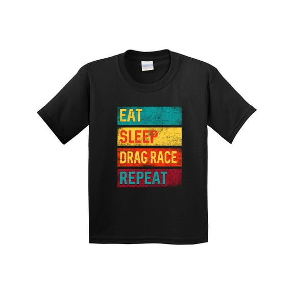Inktastic Drag Racing Eat Sleep Drag Race Repeat Youth T-Shirt