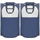 thumbnail image 3 of Laklulu Cesta desplegable Magicfly, cesta plegable de malla con asas de transporte reforzadas, cesta de malla para la colada, color azul, paquete de 2, 3 of 6