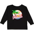 thumbnail image 3 of Inktastic I Love Florida with Ocean and Palm Trees Boys or Girls Long Sleeve Toddler T-Shirt, 3 of 5