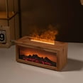 thumbnail image 2 of 3D Flame Oil Diffuser Humidifier With Remote Control 280ml Aroma Mist Maker For Home Bedroom Atmosphere Timer Auto Off 7 Color LED Night Light, 2 of 9