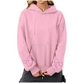 thumbnail image 4 of Caywon Casual Loose-Fit Christmas Printed Hooded Sweatshirt for Women Round Neck Long Sleeves Festive Design for Holiday Parties and Winter Wear, 4 of 4