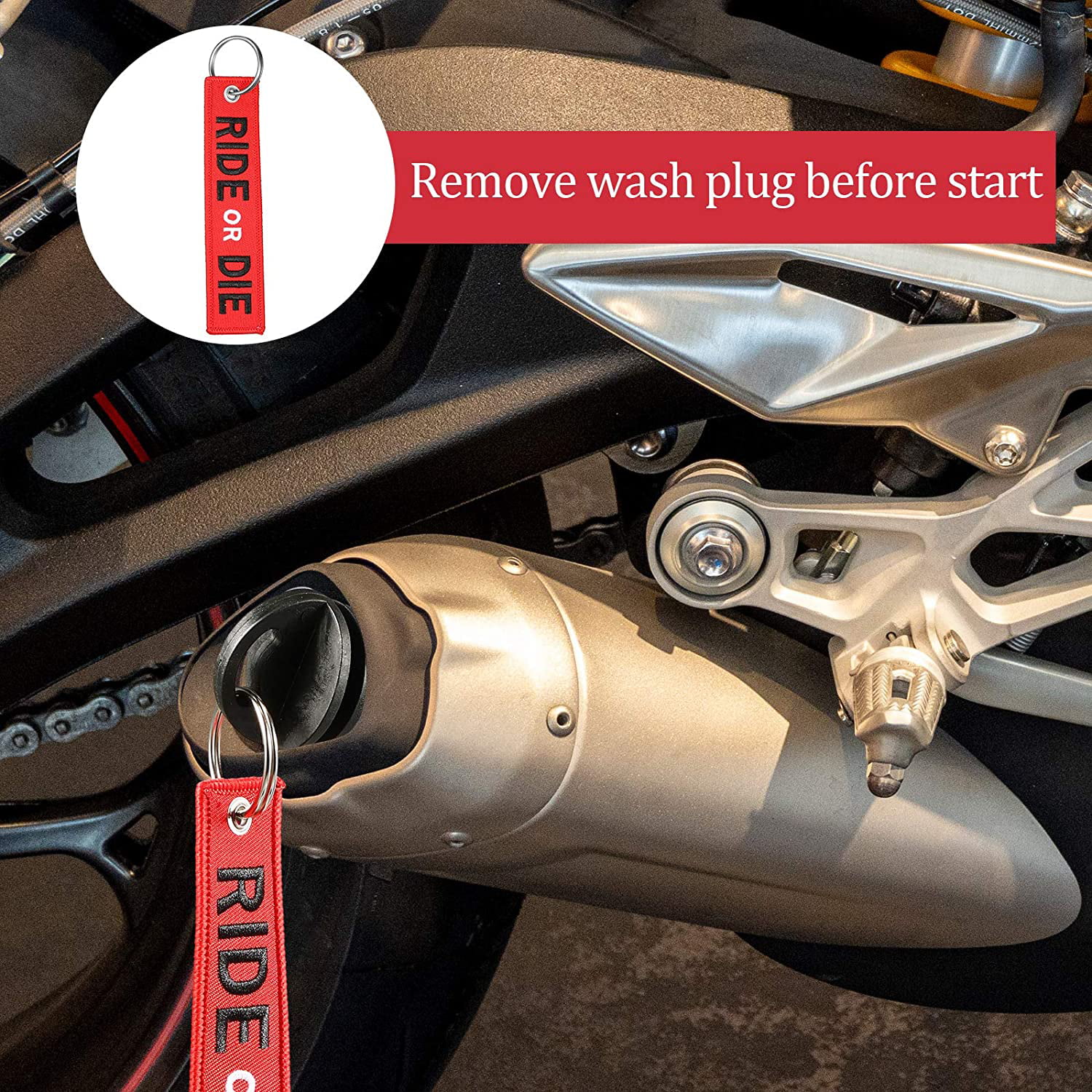 2 Pack Muffler Exhaust Wash Plug, Wash Plug 2-Stroke Streamer Rubber Exhaust Silencer for Motorcycle Dirt Bike 0.6-1.5 