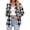 Black and white checkered, variant on Plaid Shirts for Women Button Down Shirts Casual Loose Fit Long Sleeve Blouse Tops with Pockets