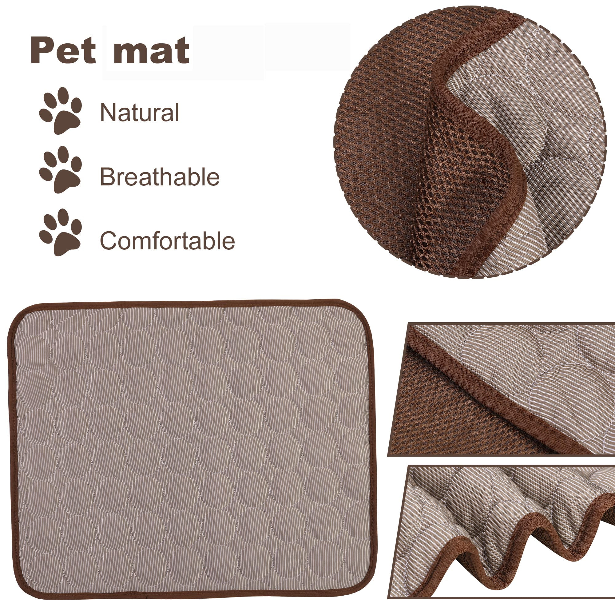 YouLoveIt Washable Portable Pet Soft Pad Summer Dog Mat for Small Medium Large Dogs Non-Slip Pet Reusable Training Pad Fast Absorbent for Beds, Crates and Kennels