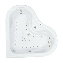 WaterTech Acrylic 64 in. x 64 in. Elite Series Drop-In Whirlpool and Air Bath Combination Tub - Bone