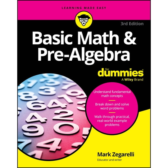 Basic Math & Pre-Algebra for Dummies, (Paperback)