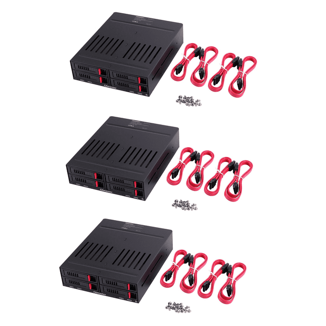 3X He-2006 4 Slots Sata Internal Rack 2.5 Inch Hard Drive Case Internal Mobile Rack with LED Indicator