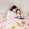 thumbnail image 4 of Feelyou Farmhouse Rooster Child Bedding Comforter Set 7pcs, Kawaii Farm Animal Queen Bedding Sets, Flower Leaf Botanical Reversible Queen Sheet Sets, Ultra Soft Bedroom Decor, 4 of 8